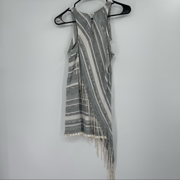 Anthropologie Laura Siegel Striped Pom Fringe Tank Tunic Top - Picture 8 of 14